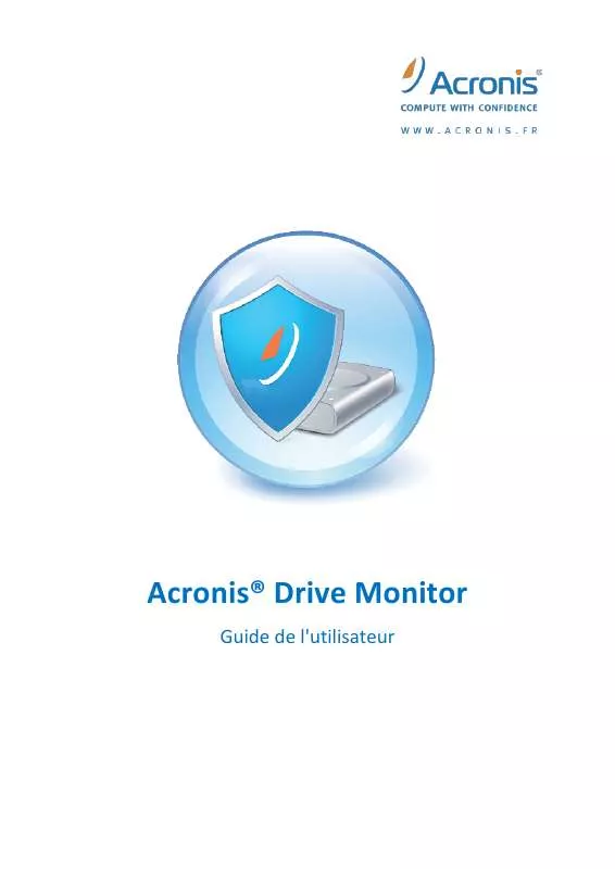 Mode d'emploi ACRONIS DRIVE MONITOR
