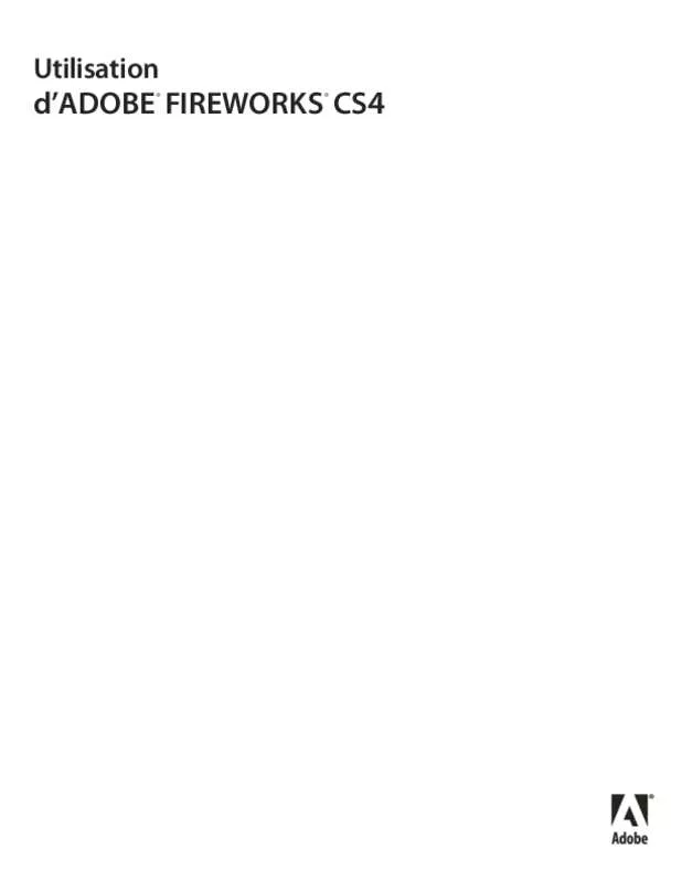 Mode d'emploi ADOBE FIREWORKS CS4