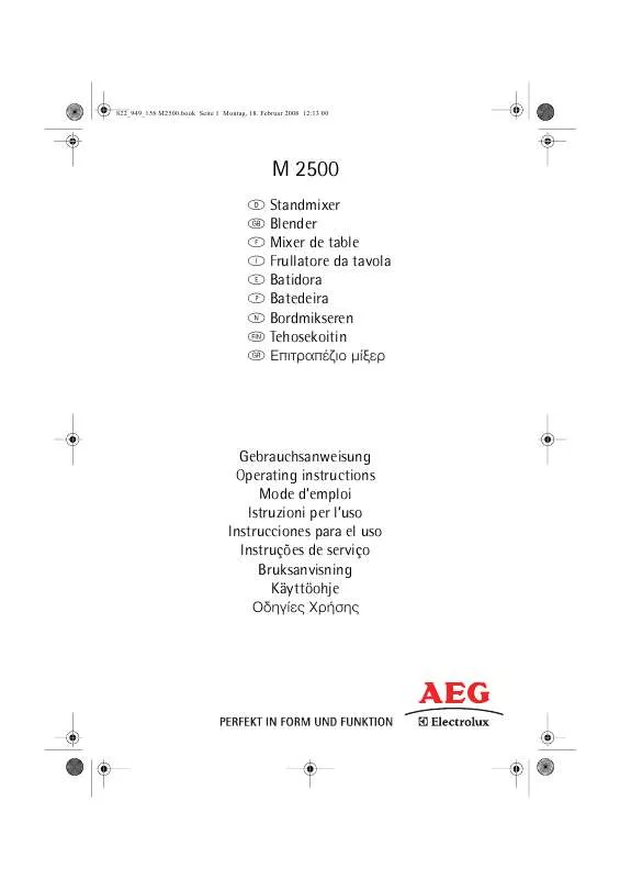 Mode d'emploi AEG-ELECTROLUX ASSISTENT M 2500