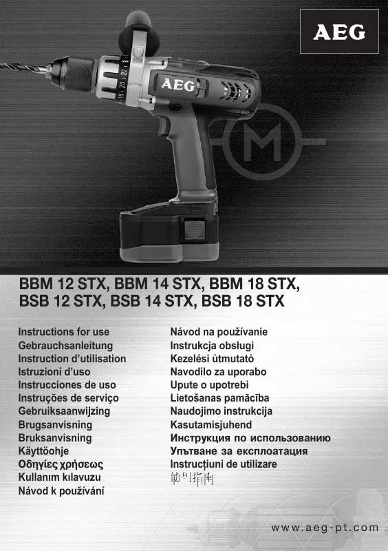 Mode d'emploi AEG-ELECTROLUX BBM 12 STX