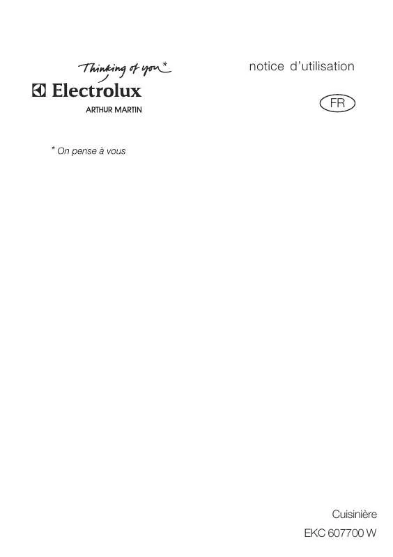 Mode d'emploi AEG-ELECTROLUX EKC607700W