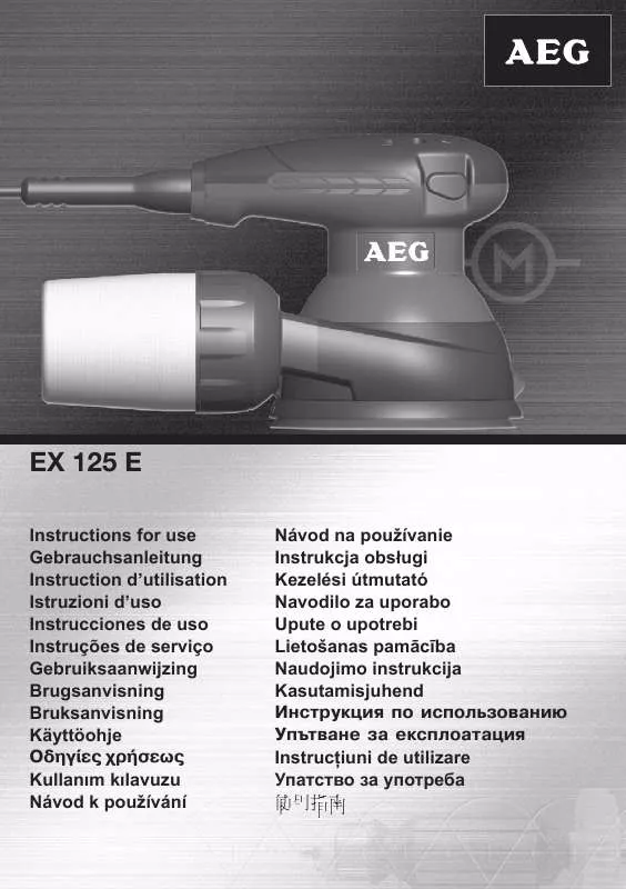 Mode d'emploi AEG-ELECTROLUX EX 125 E