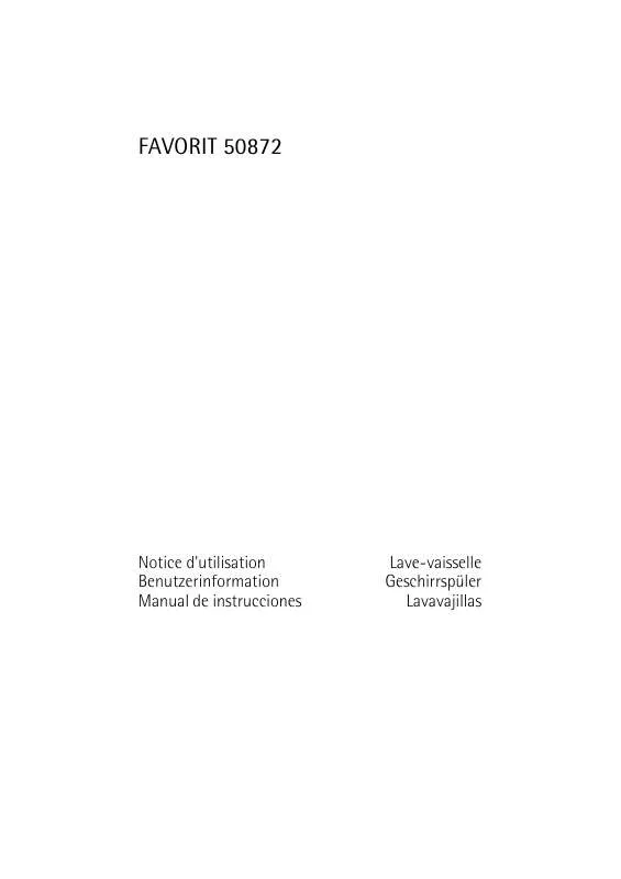 Mode d'emploi AEG-ELECTROLUX FAVORIT 50872