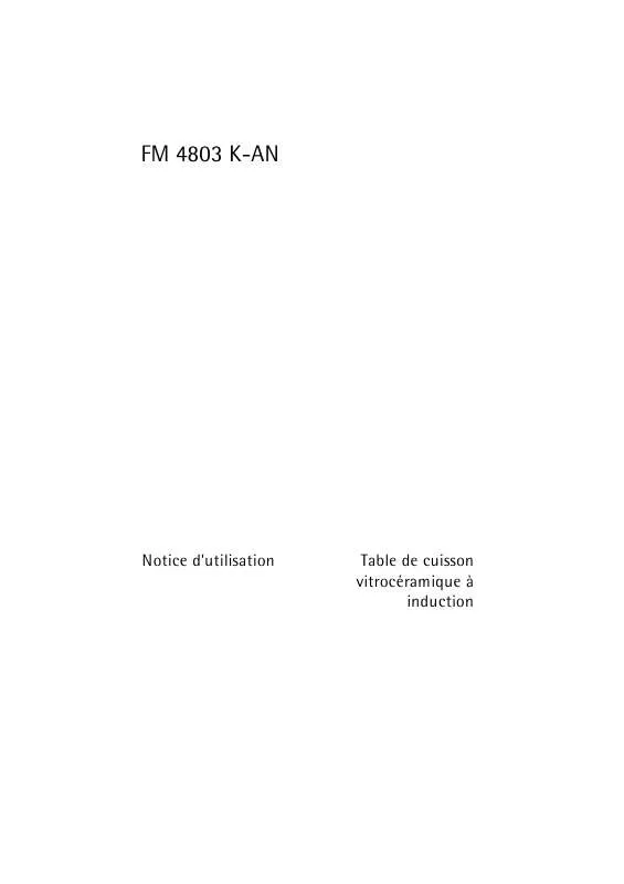 Mode d'emploi AEG-ELECTROLUX FM 4803 K-AN
