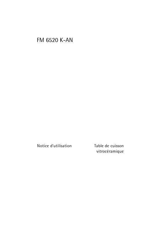 Mode d'emploi AEG-ELECTROLUX FM 6520 K-AN