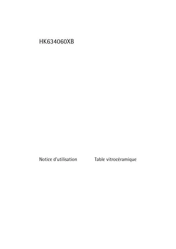 Mode d'emploi AEG-ELECTROLUX HK634060XB