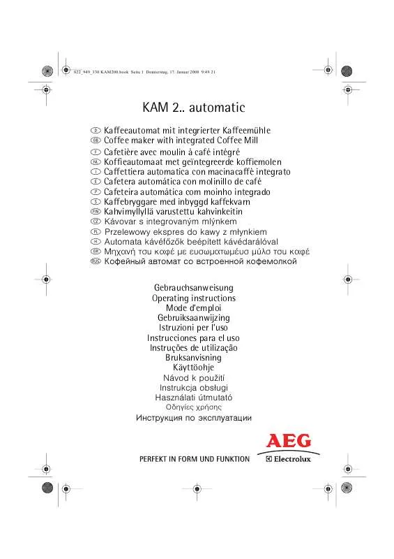 Mode d'emploi AEG-ELECTROLUX KAM 200 AUTOMATIC