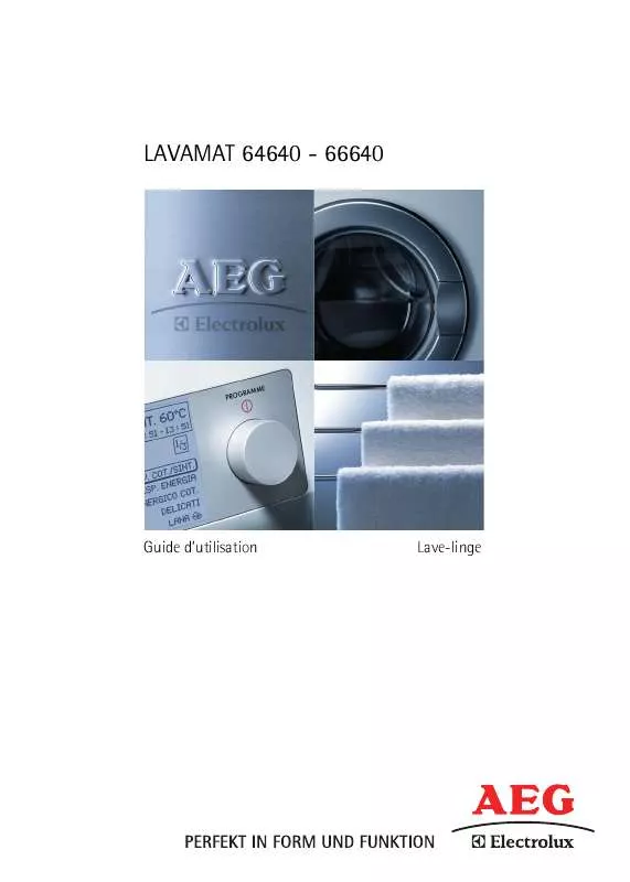 Mode d'emploi AEG-ELECTROLUX LAVAMAT 64640