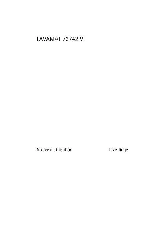Mode d'emploi AEG-ELECTROLUX LAVAMAT 73742 VI
