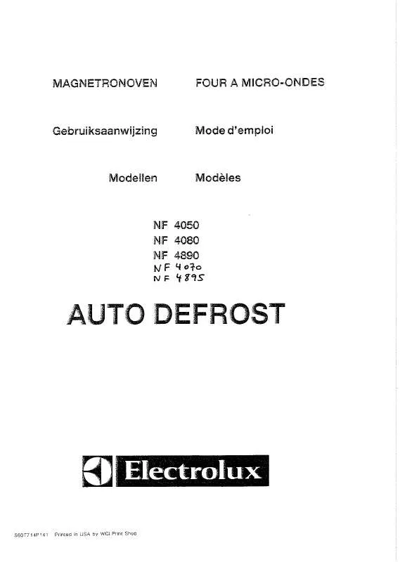 Mode d'emploi AEG-ELECTROLUX NF4080