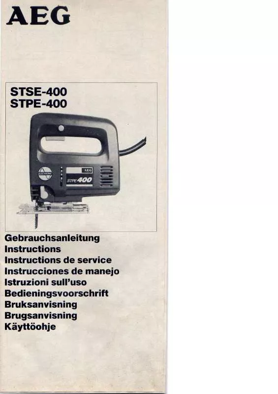 Mode d'emploi AEG-ELECTROLUX STSE-400