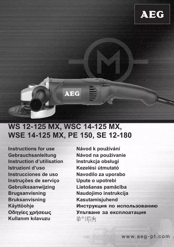 Mode d'emploi AEG-ELECTROLUX WS 12-125 MX