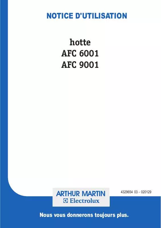 Mode d'emploi ARTHUR MARTIN AFC9001N