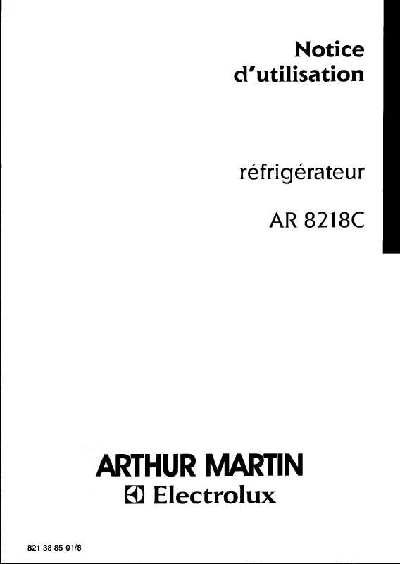 Mode d'emploi ARTHUR MARTIN AR8218C