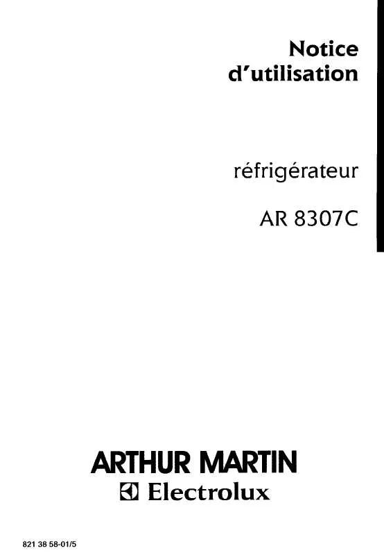 Mode d'emploi ARTHUR MARTIN AR8307C