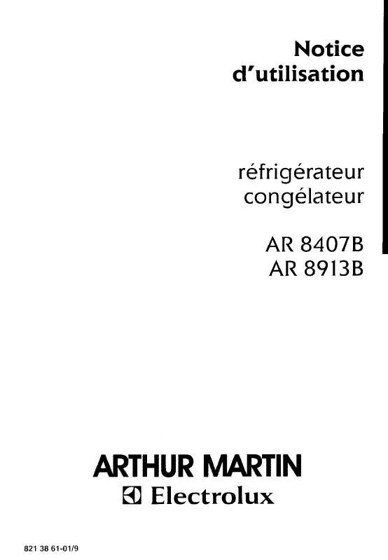 Mode d'emploi ARTHUR MARTIN AR8913B