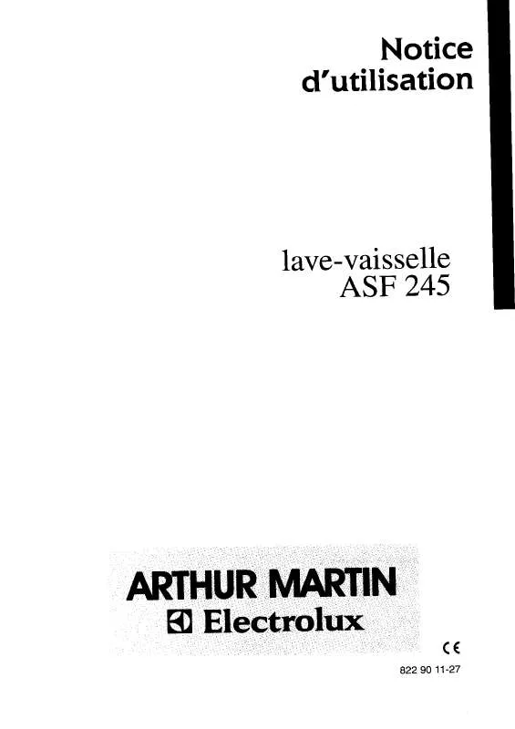 Mode d'emploi ARTHUR MARTIN ASF245