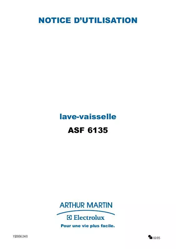 Mode d'emploi ARTHUR MARTIN ASF6135