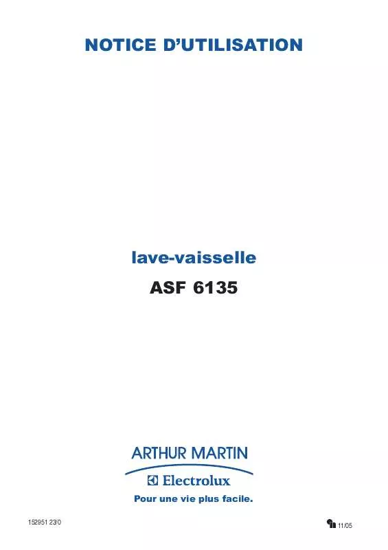 Mode d'emploi ARTHUR MARTIN ASF6135S