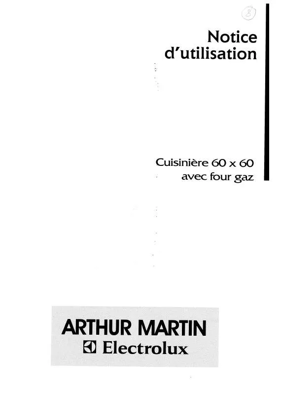 Mode d'emploi ARTHUR MARTIN CG6819-1