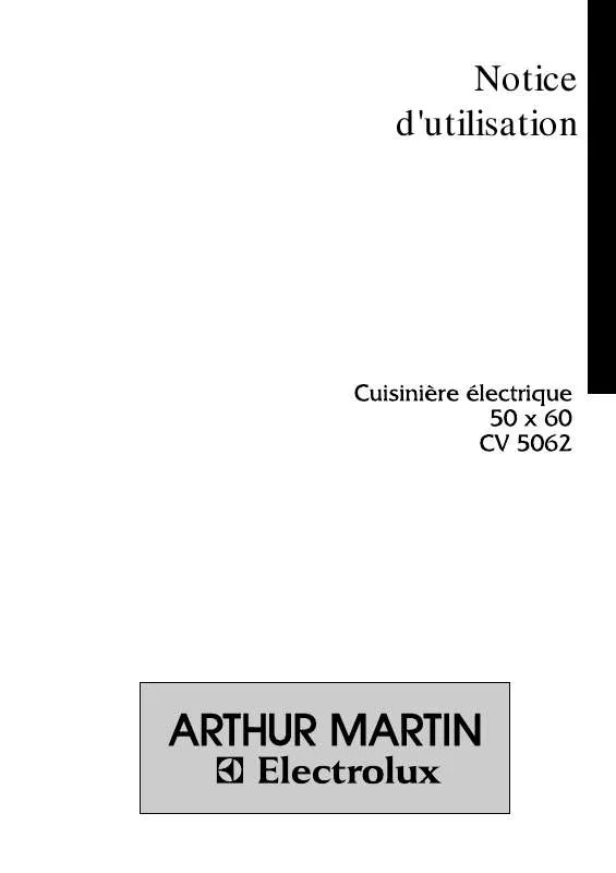 Mode d'emploi ARTHUR MARTIN CV 5062