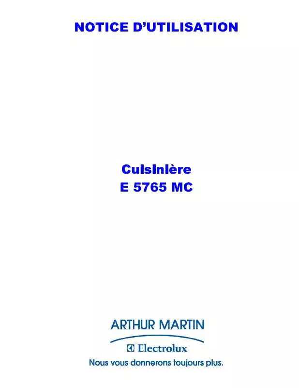Mode d'emploi ARTHUR MARTIN E5765MCW