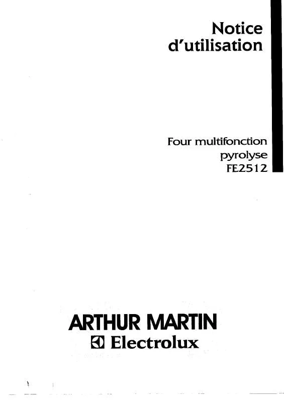 Mode d'emploi ARTHUR MARTIN FE2512X1