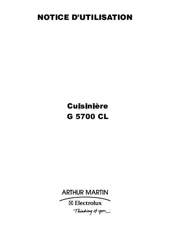 Mode d'emploi ARTHUR MARTIN G5700CLW S1S1 ALPHA