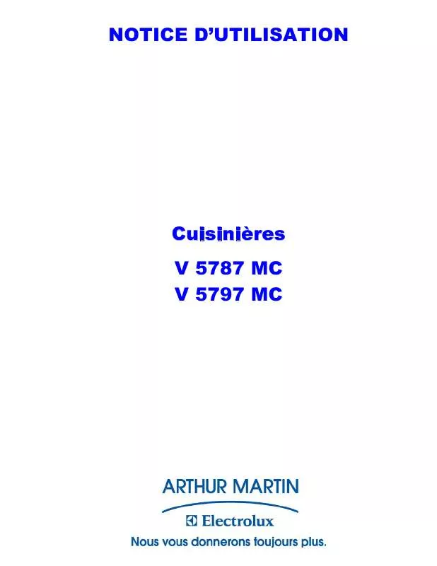 Mode d'emploi ARTHUR MARTIN V5787MCW