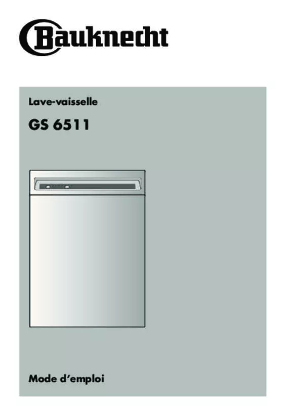 Mode d'emploi BAUKNECHT GS 6511