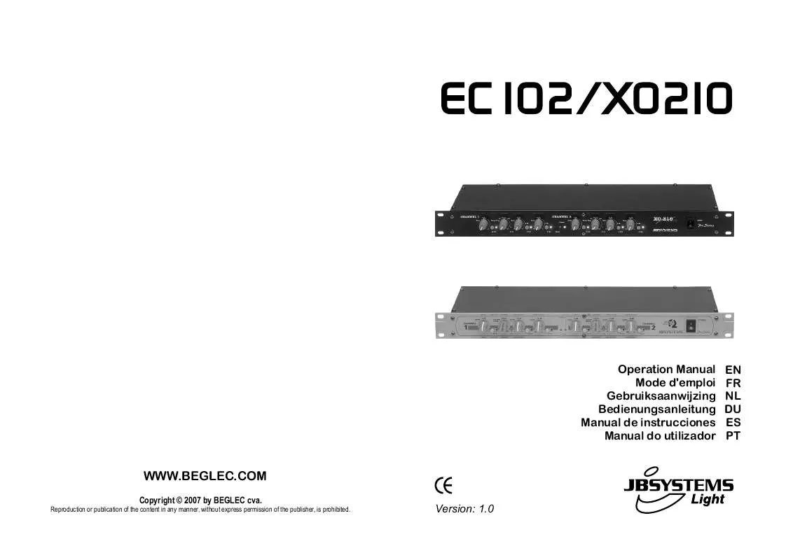 Mode d'emploi BEGLEC EC 102-X0210