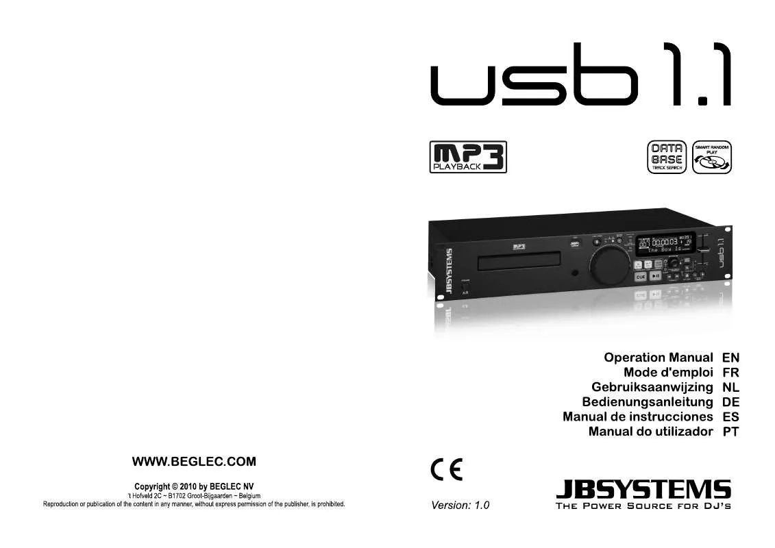 Mode d'emploi BEGLEC USB 1.1
