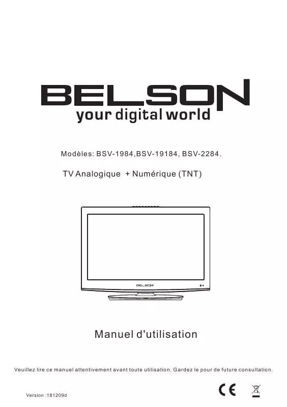 Mode d'emploi BELSON BSV-1984