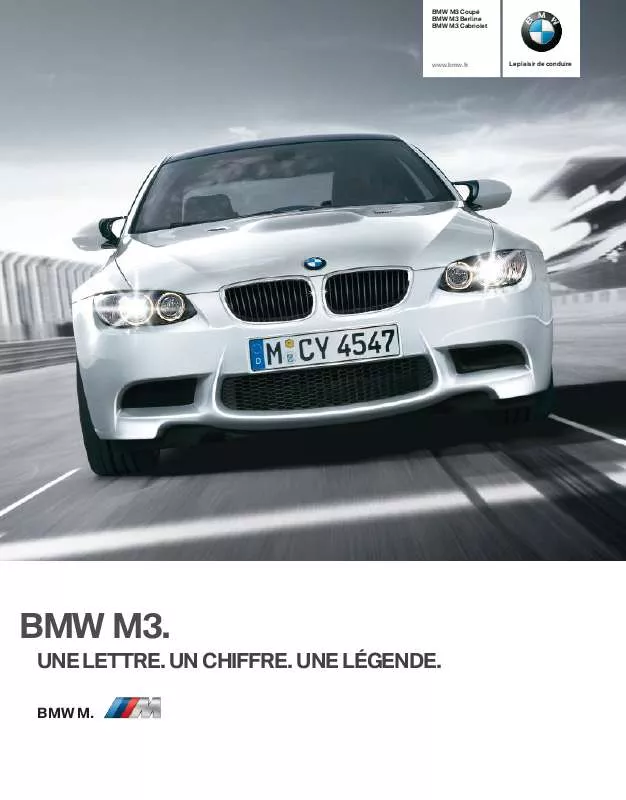 Mode d'emploi BMW M3 COUPE