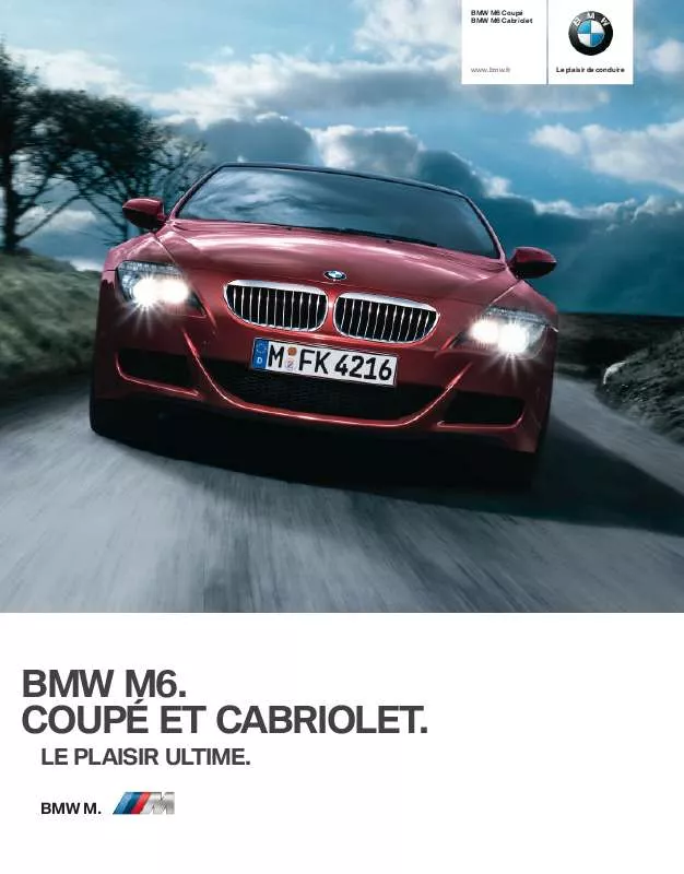 Mode d'emploi BMW M6