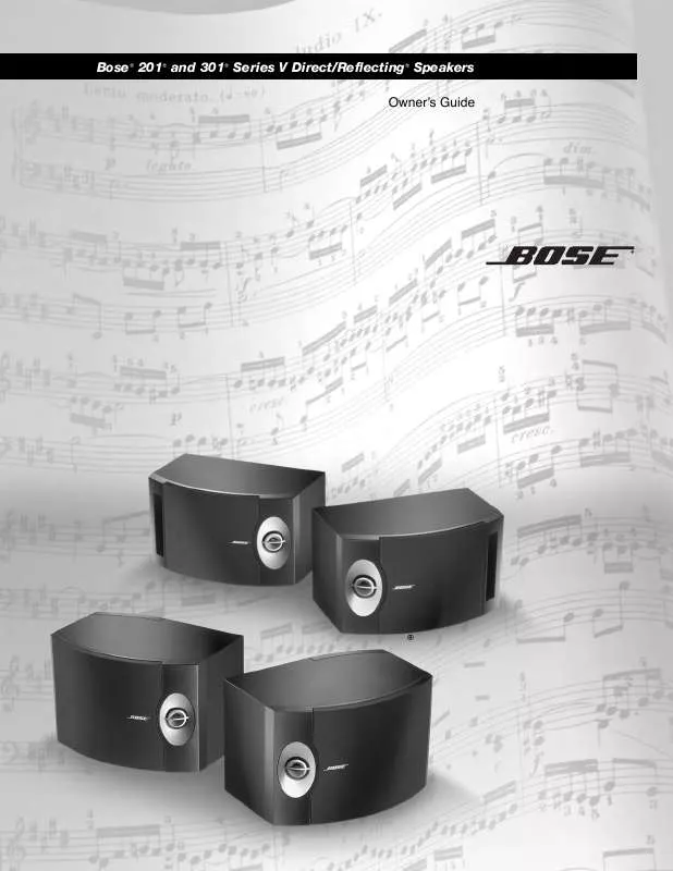 Mode d'emploi BOSE 301 DIRECT-REFLECTING SPEAKERS