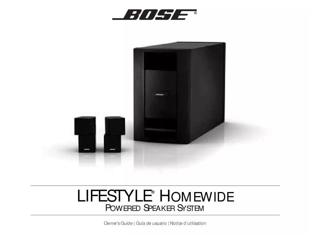 Mode d'emploi BOSE LIFESTYLE ROOMMATE