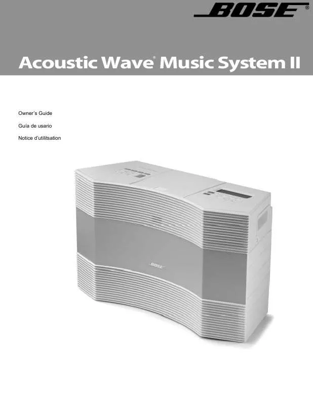 Mode d'emploi BOSE WAVE MUSIC SYSTEM II
