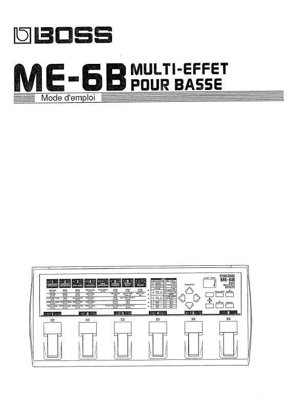 Mode d'emploi BOSS ME-6B