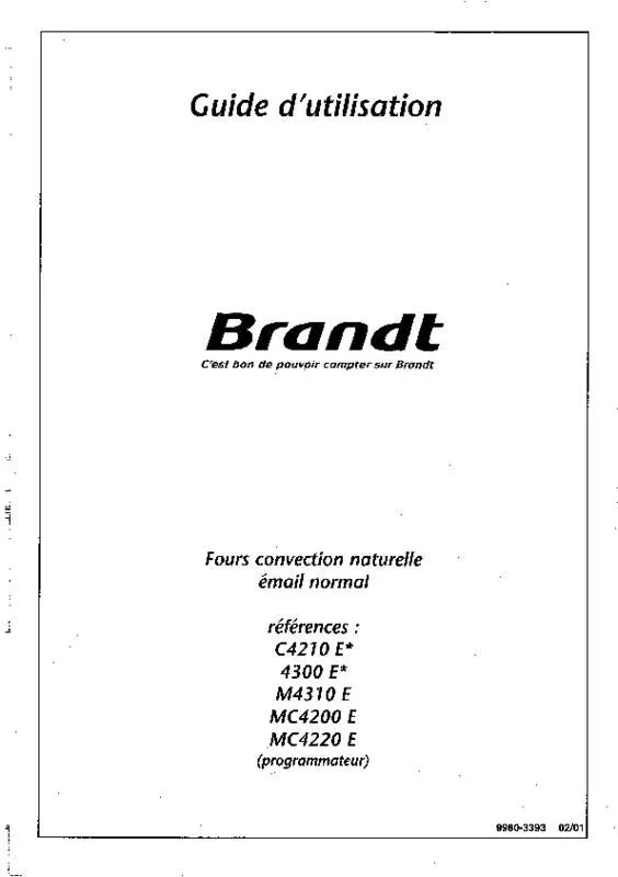 Mode d'emploi BRANDT 4300E B3