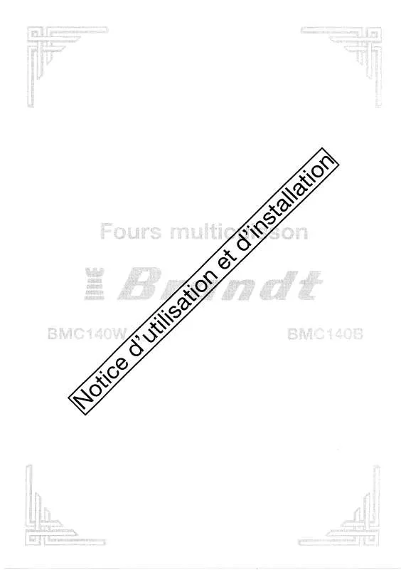 Mode d'emploi BRANDT BMC141XCH