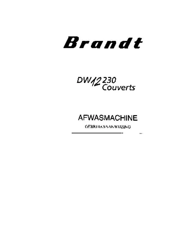 Mode d'emploi BRANDT DW12230