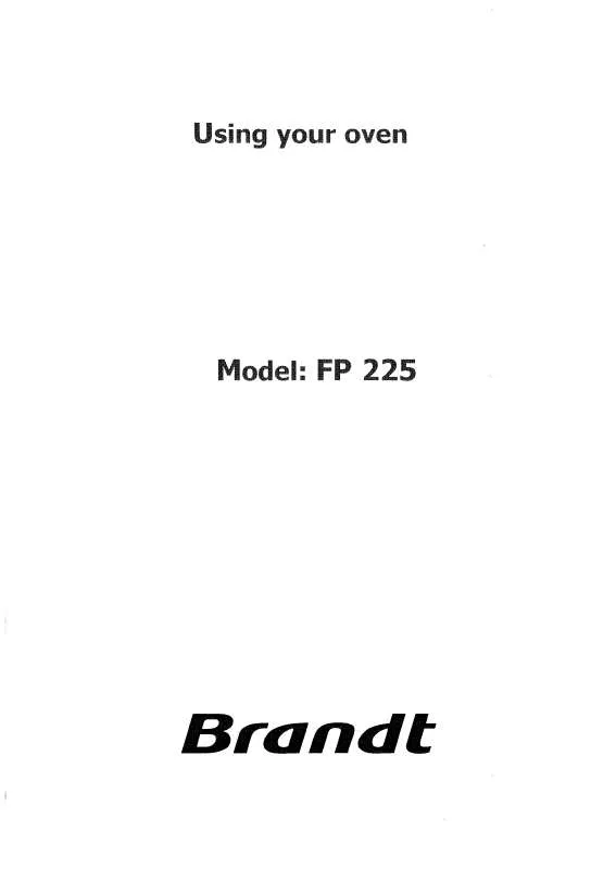 Mode d'emploi BRANDT FP225XS1