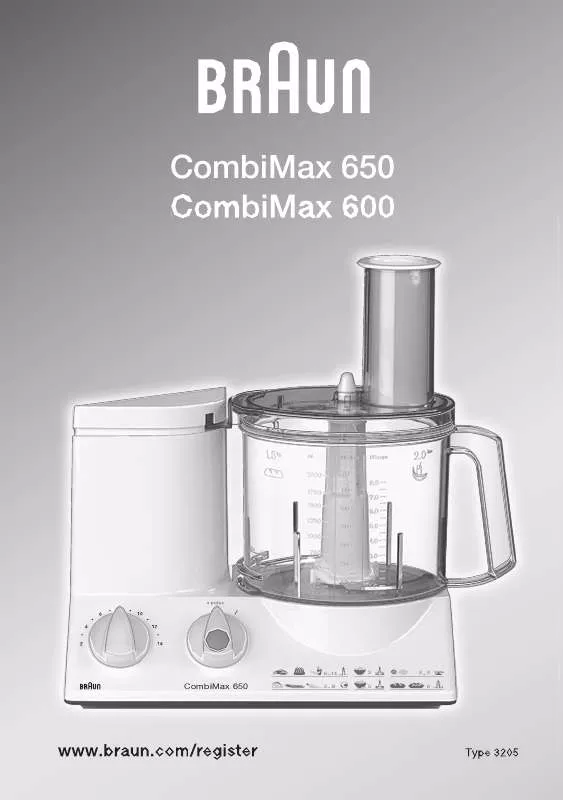 Mode d'emploi BRAUN COMBIMAX 600