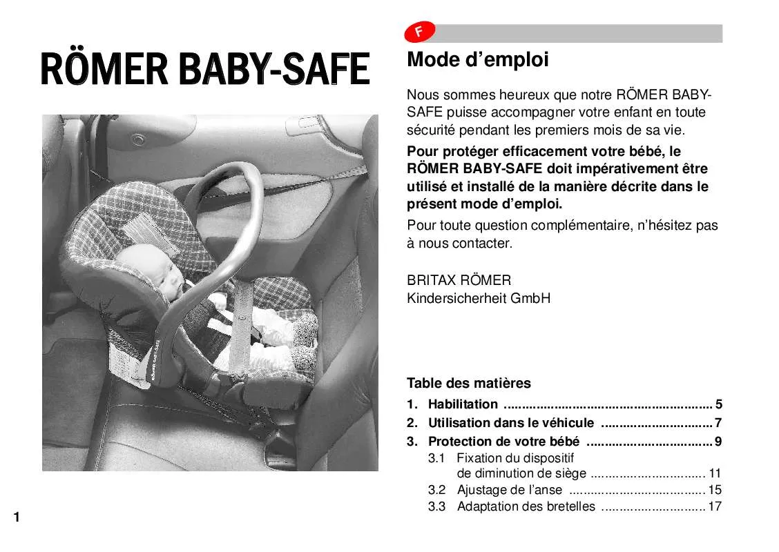 Mode d'emploi BRITAX BABY-SAFE I-SIZE