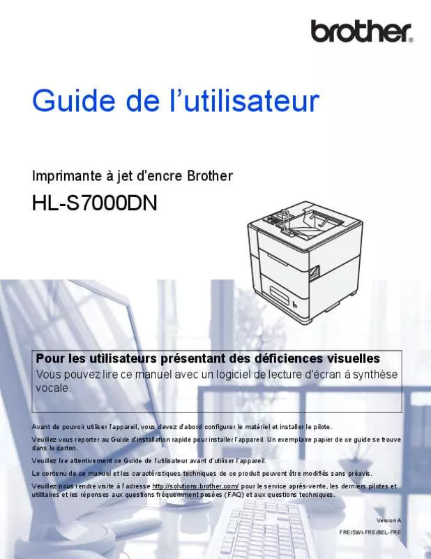 Mode d'emploi BROTHER HL-S7000DN