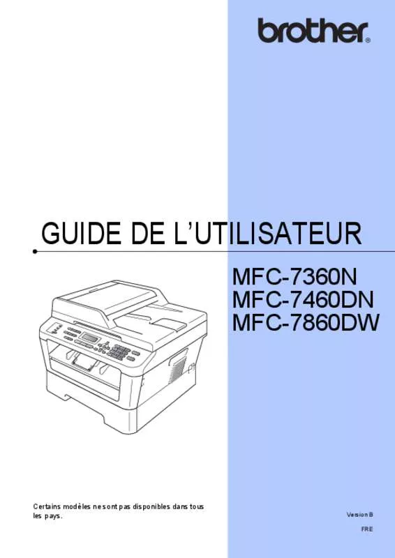 Mode d'emploi BROTHER MFC 7460DN