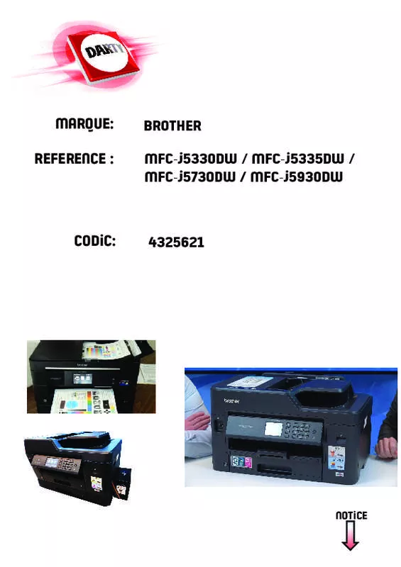 Mode d'emploi BROTHER MFC-J5730DW