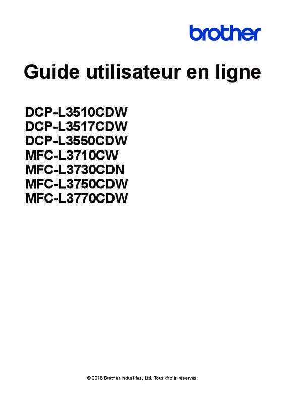 Mode d'emploi BROTHER MFC-L3710CW