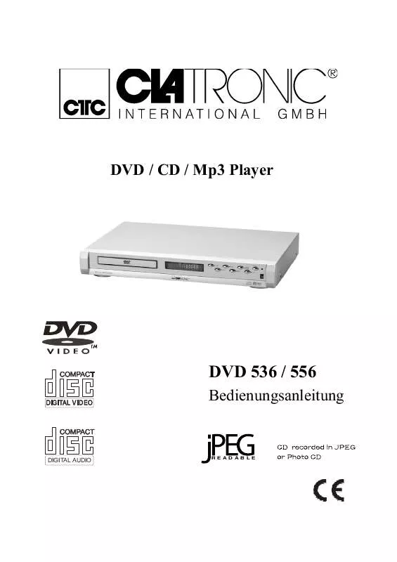 Mode d'emploi CLATRONIC DVD 556